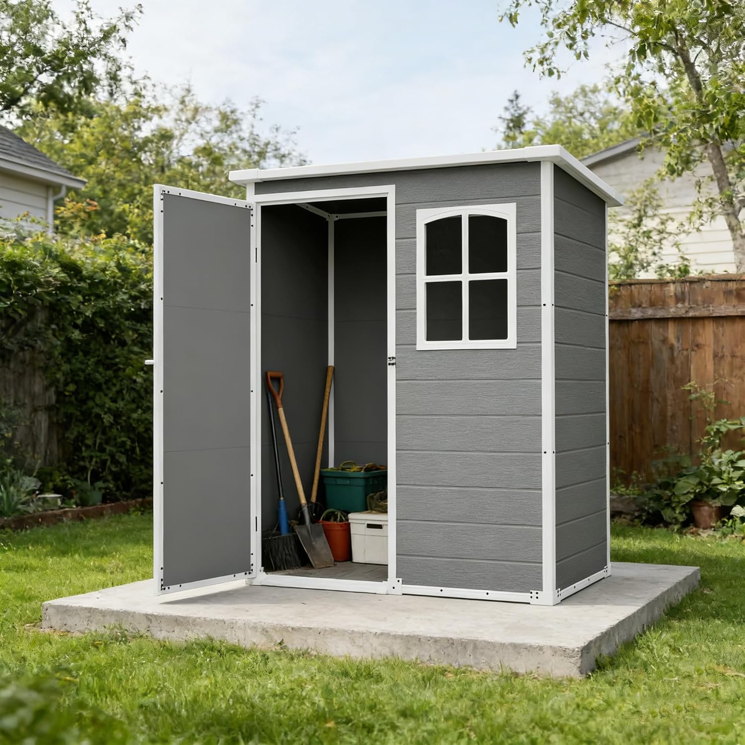 Gardening Tools Of - Resin Outdoor Storage Shed Kit Plastic