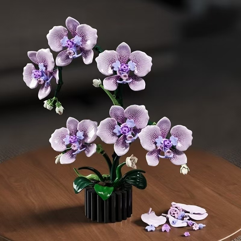Orchid Potting Mix - 619PCS Phalaenopsis Building Blocks Flowers Orchid
