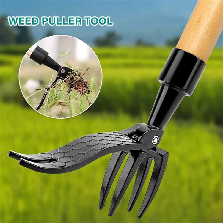 Grass Seed Spreader - Stand Up Weed Puller Claw Tool