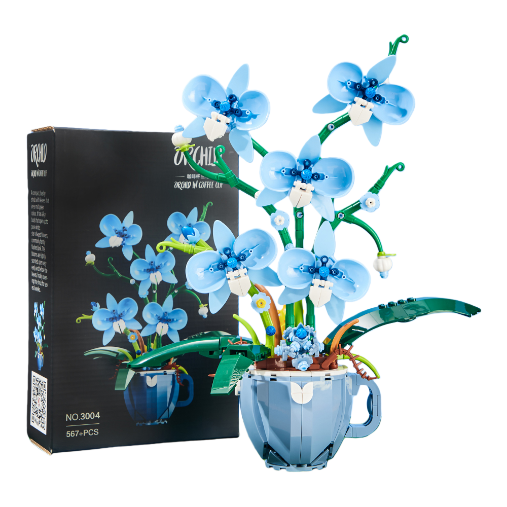 Orchid Potting Mix - 567PCS Potted Orchid MOC Building Blocks