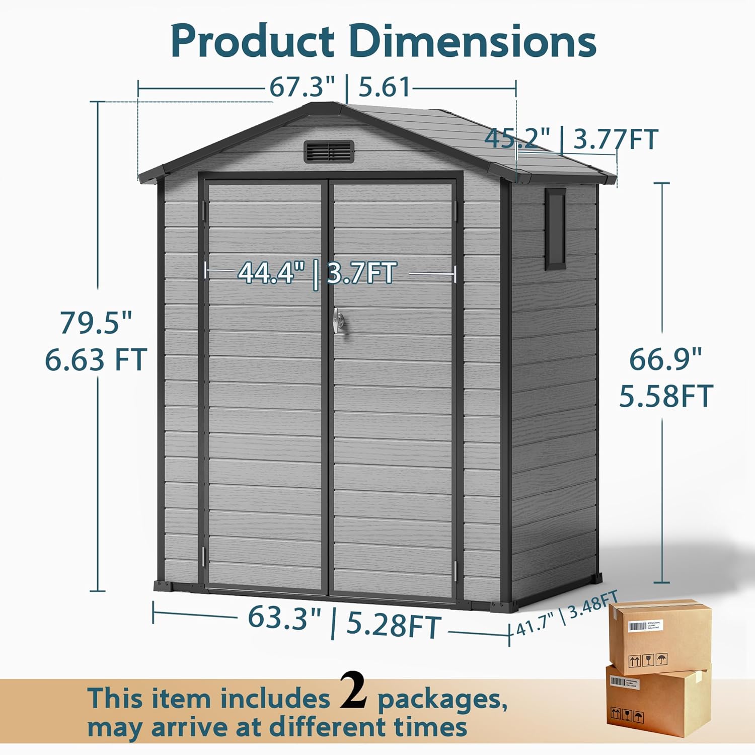 6X4 FT Outdoor Shed, Plastic S - Gardening Tools Of reseña y precio
