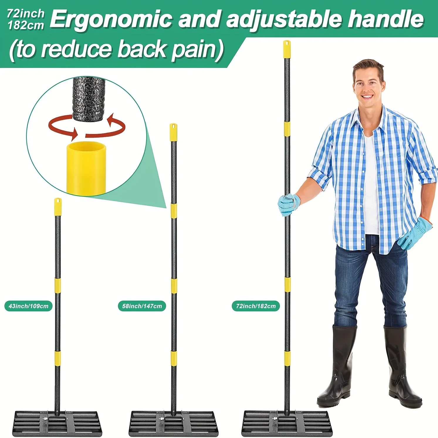 KEEHOME YEYEBEST Lawn Leveling - Gardening Tools Rake reseña y precio