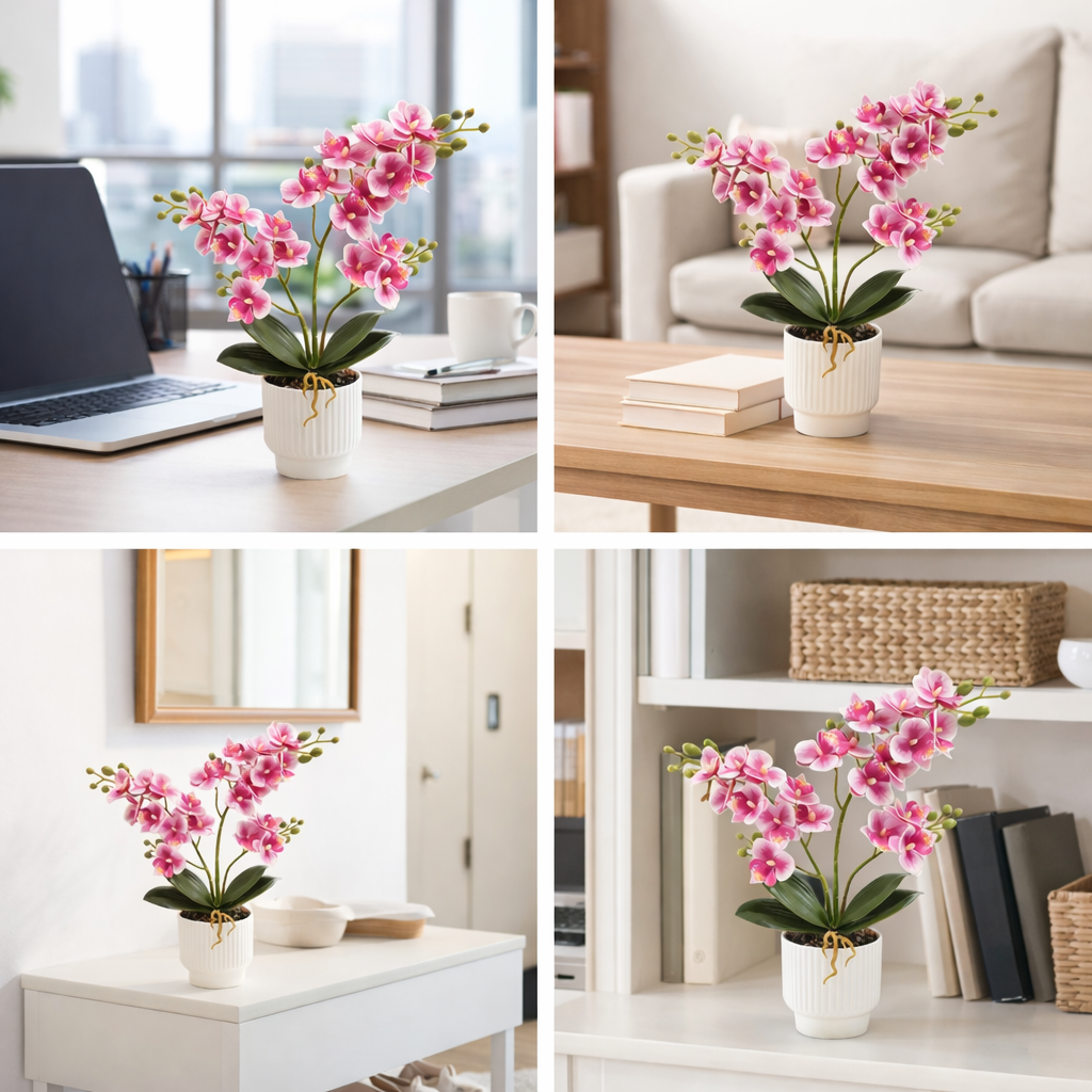 Orchid Artificial Flowers Fake - Orchid Potting Mix reseña y precio