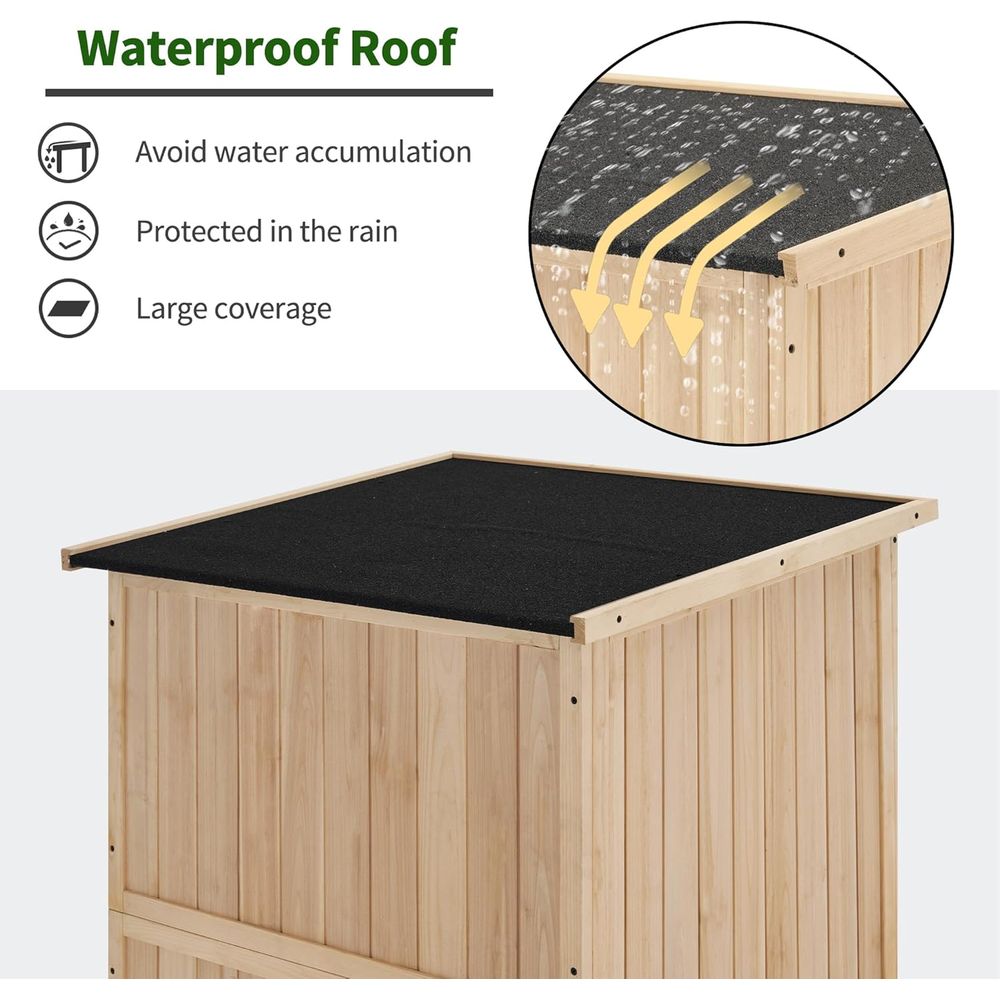 30 Natural Wood Outdoor Storag - Gardening Tools Of reseña y precio