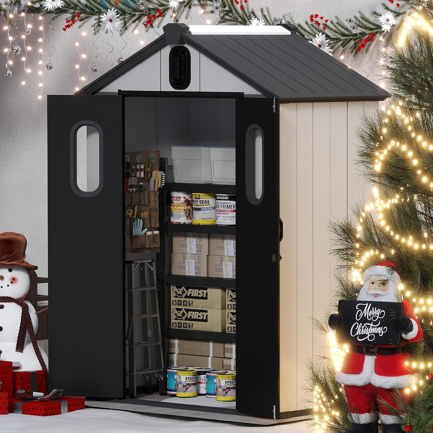 5x3 FT Resin Storage Shed All  - Gardening Tools Of reseña y precio