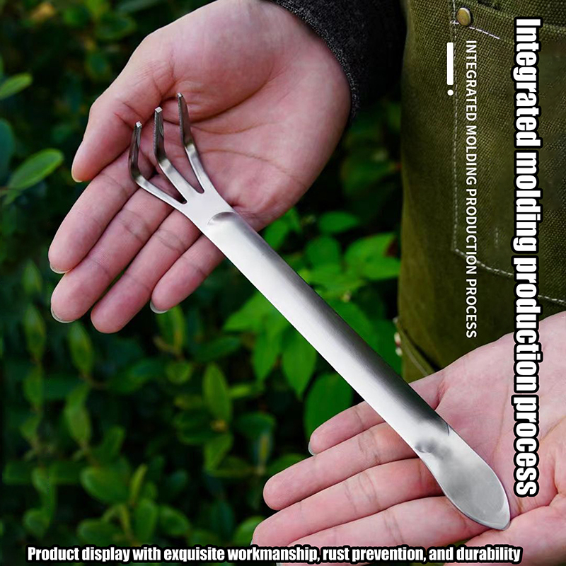1Pc Stainless Steel Root Rake  - Gardening Tools Rake reseña y precio