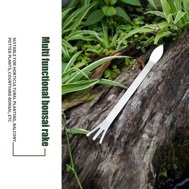1Pc Stainless Steel Root Rake  - Gardening Tools Rake reseña y precio