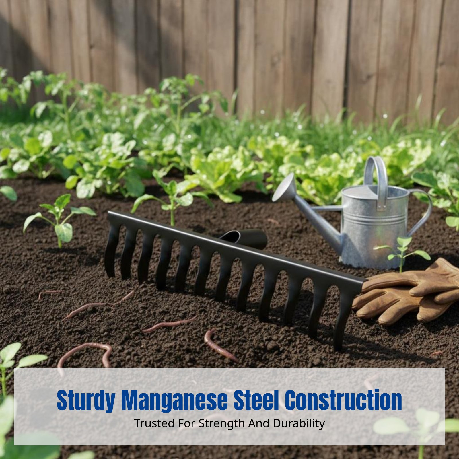 Manganese Steel Spiral Rake, M - Gardening Tools Rake reseña y precio