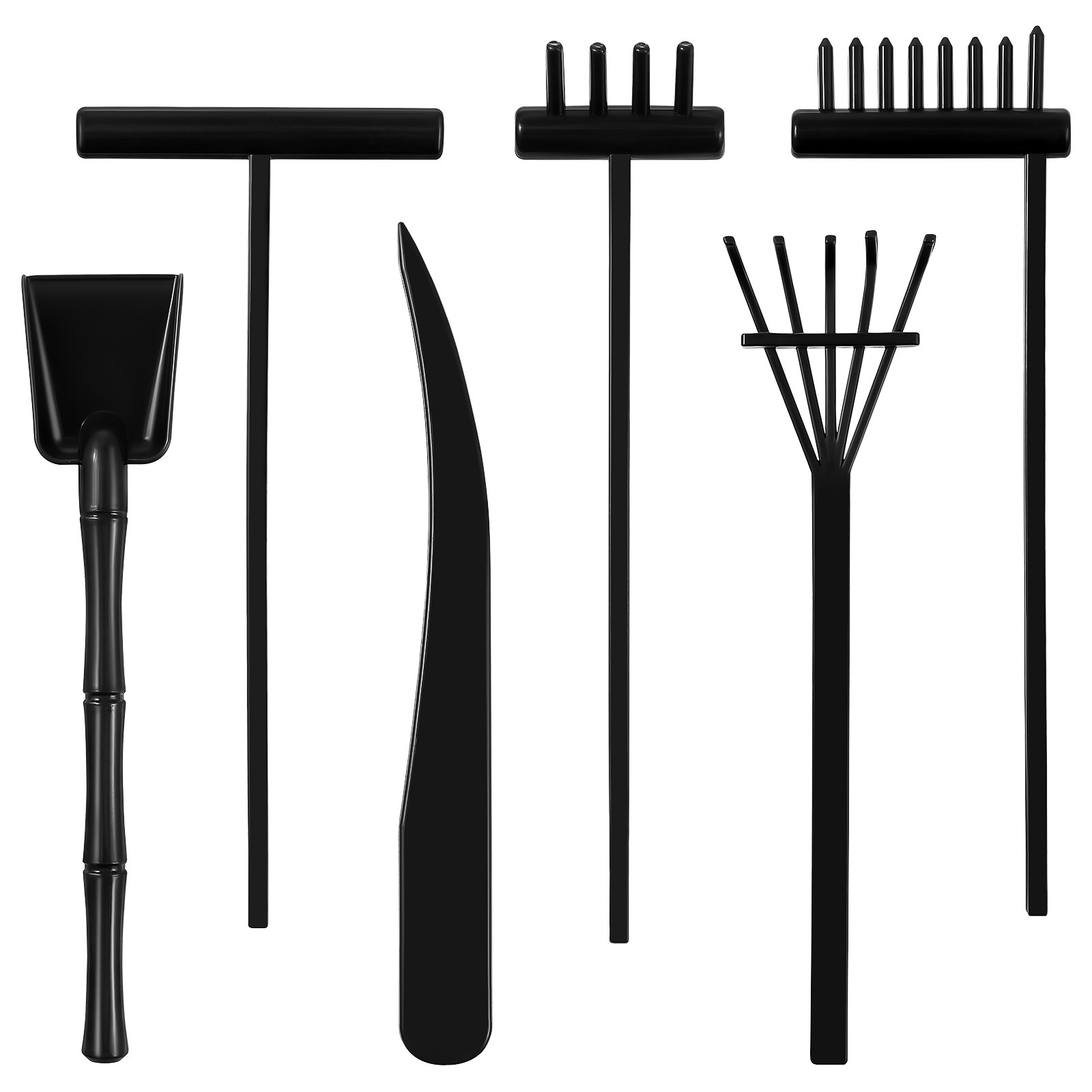 6Pcs Mini Zen Rakes Set Reusab - Gardening Tools Rake reseña y precio