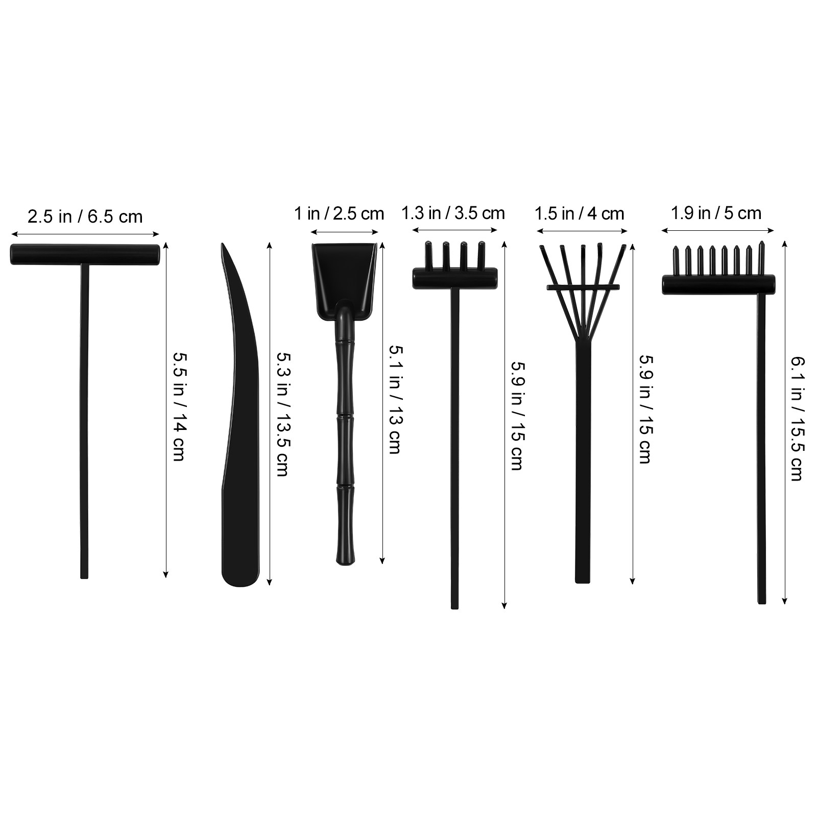 6Pcs Mini Zen Rakes Set Reusab - Gardening Tools Rake reseña y precio