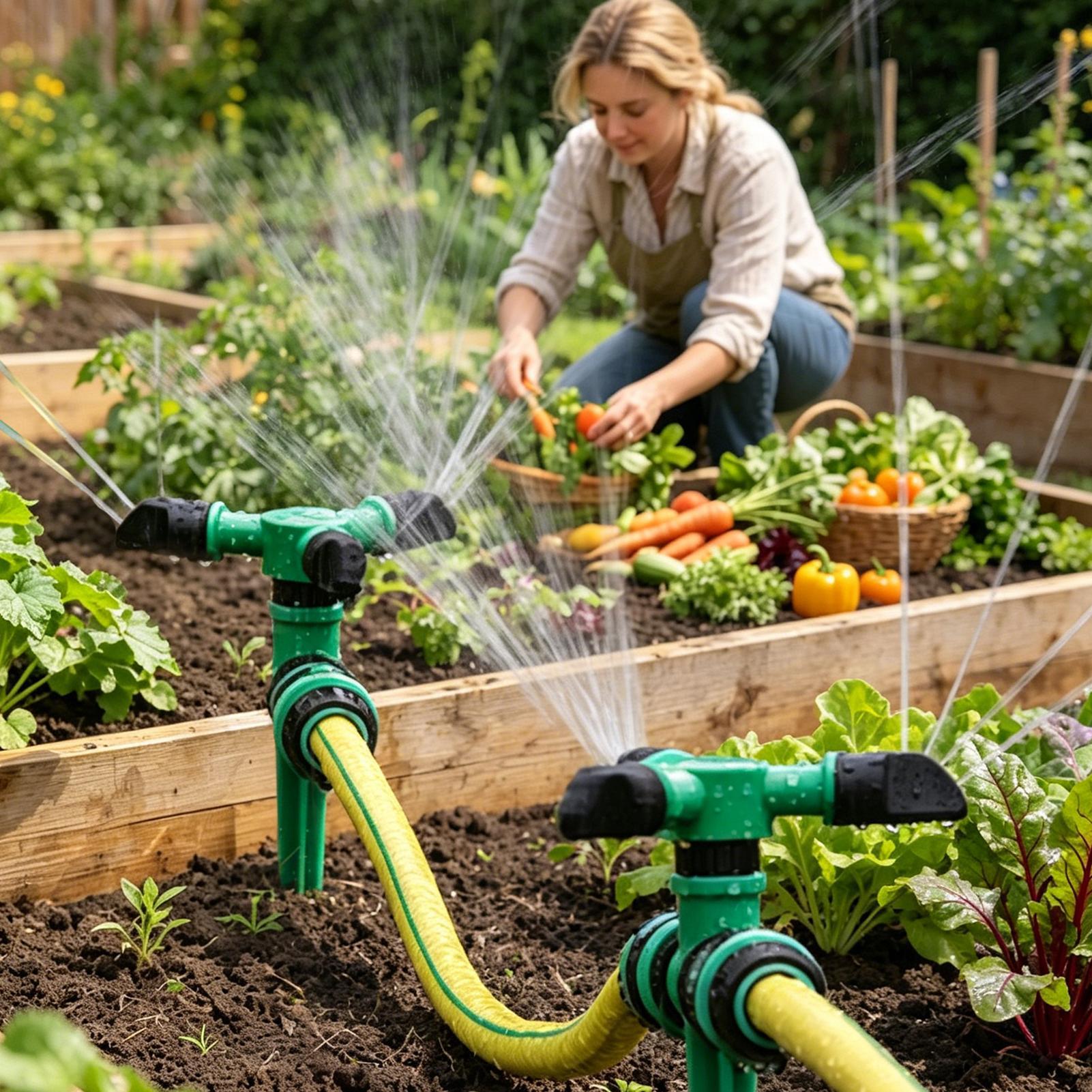 Automatic Rotating Water Sprin - Gardening Tools Rake reseña y precio