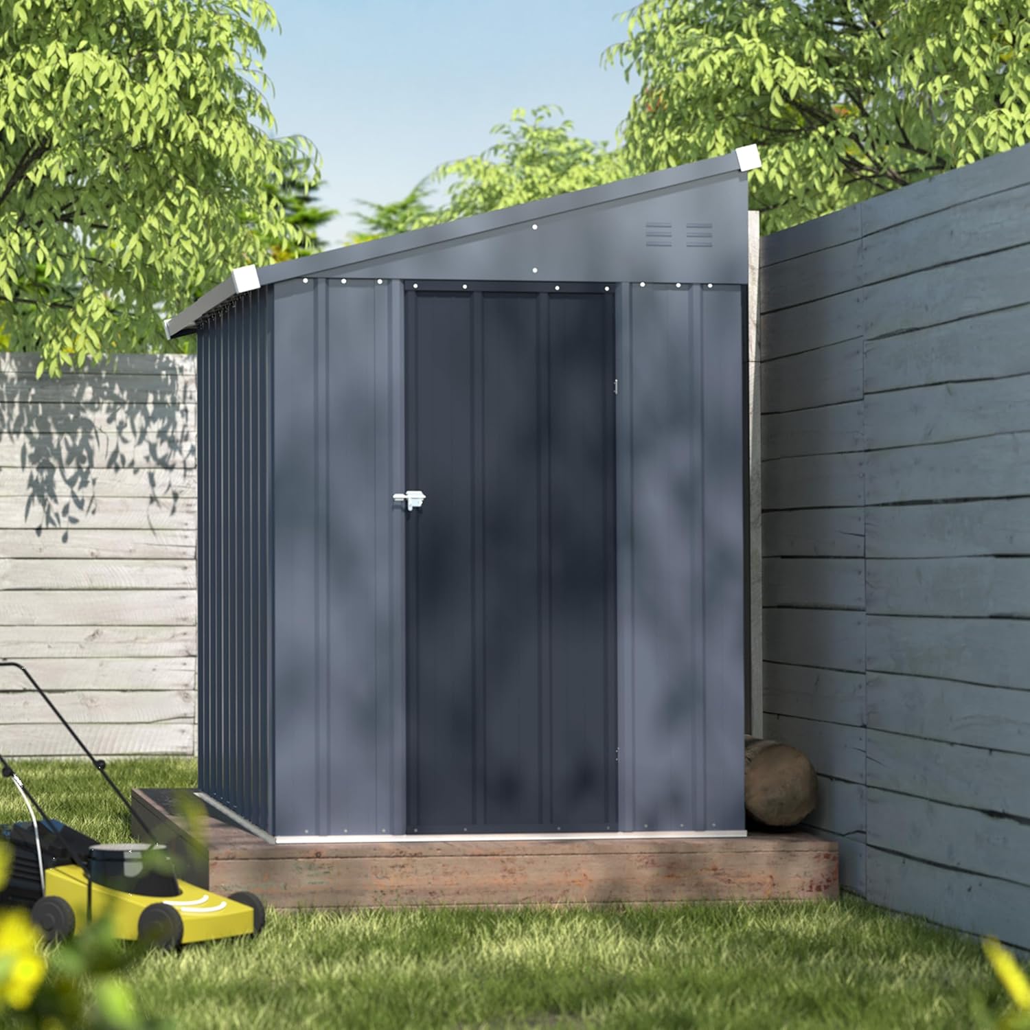 4x6FT Metal Outdoor Storage Sh - Gardening Tools Of reseña y precio