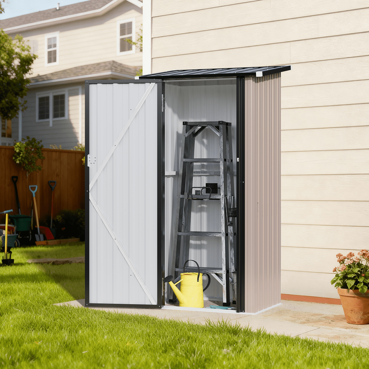3x3 FT Metal Storage Shed, Sma - Gardening Tools Of reseña y precio