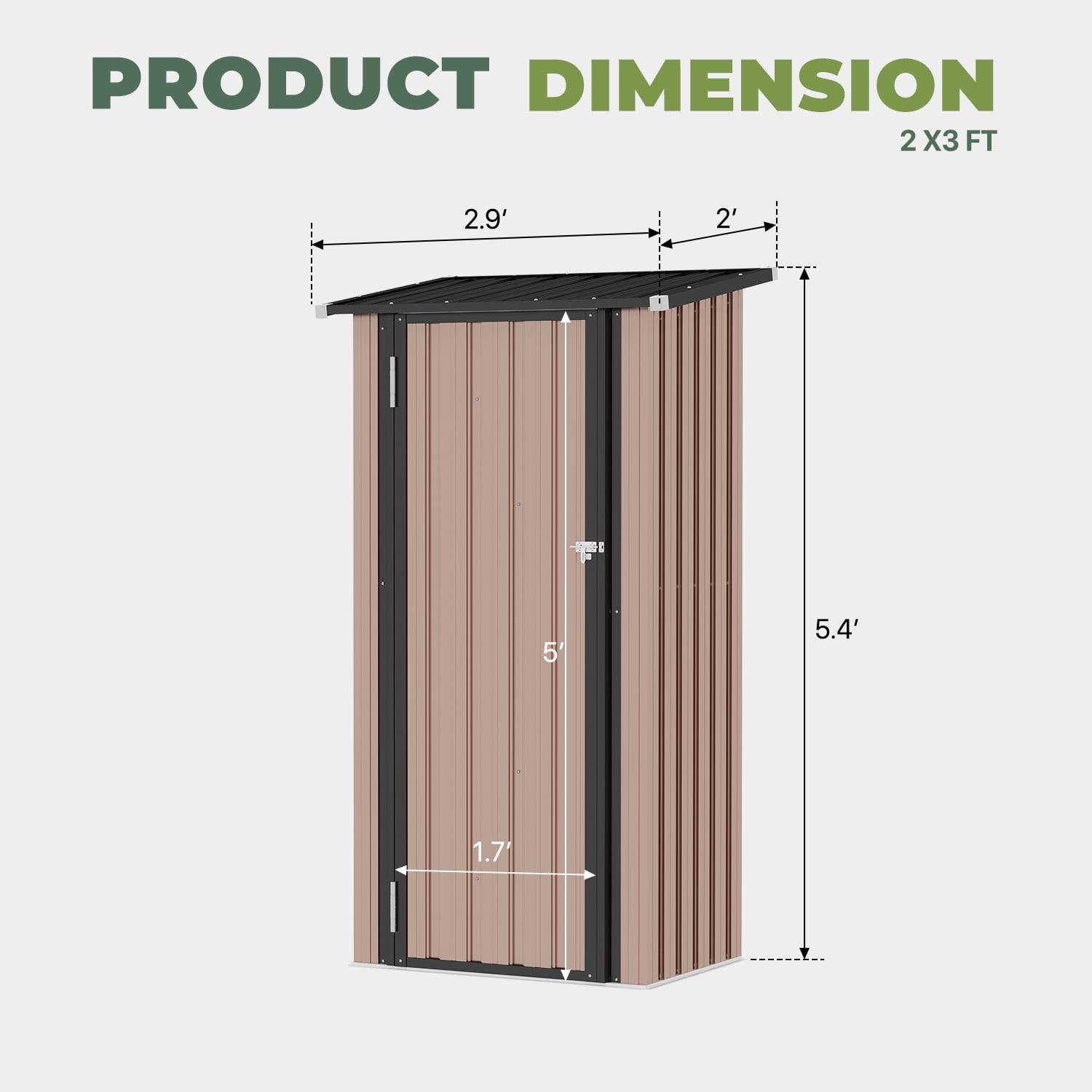 3x3 FT Metal Storage Shed, Sma - Gardening Tools Of reseña y precio