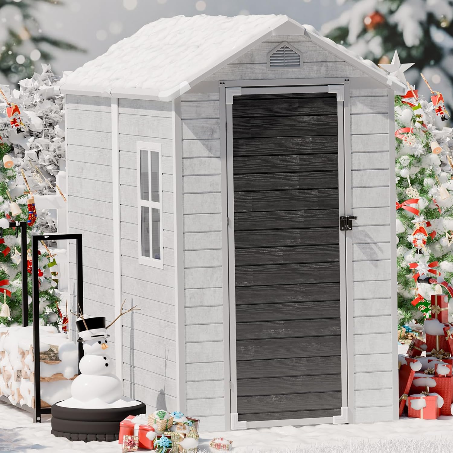 4x6 FT Plastic Storage Shed Wa - Gardening Tools Of reseña y precio