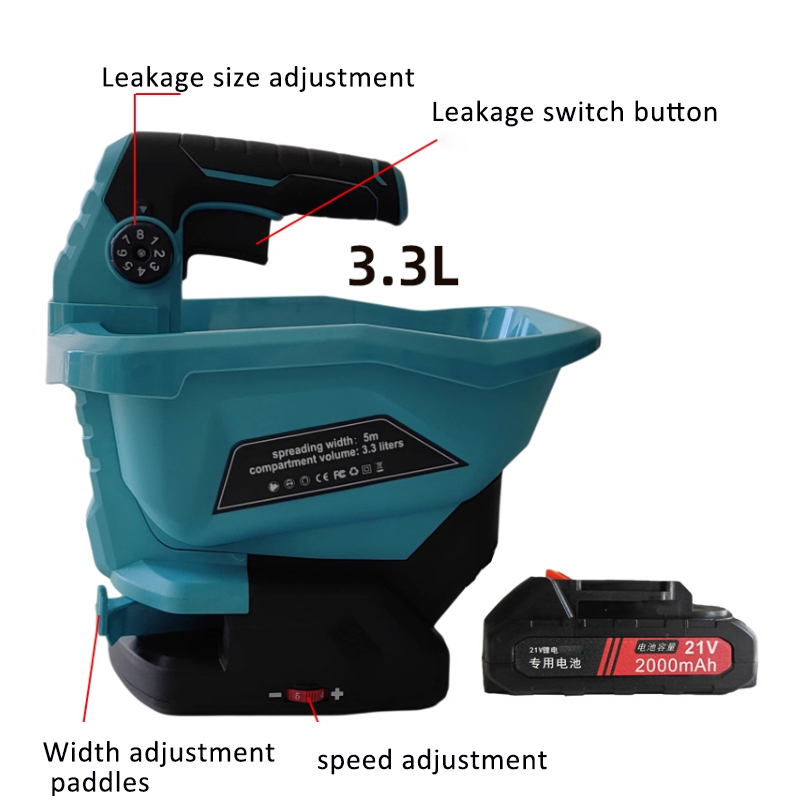 3.3L Automatic Fertilizer Spre - Grass Seed Spreader reseña y precio