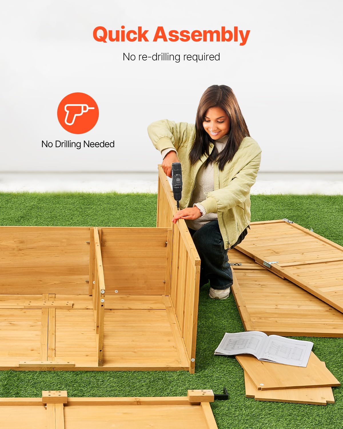 Large Wooden Outdoor Storage S - Gardening Tools Of reseña y precio