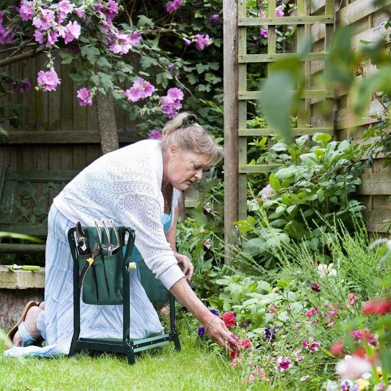Garden Kneeler Folding Garden  - Garden Kneeling Pad reseña y precio