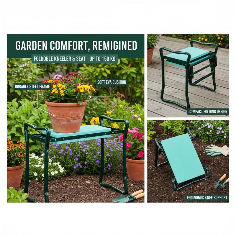 2 In 1 Garden Kneeler Seat Kne - Garden Kneeling Pad reseña y precio
