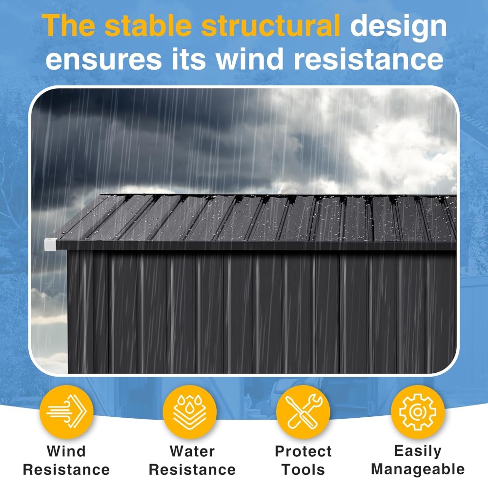 Lean-To Steel Storage Shed Tri - Gardening Tools Organiser reseña y precio