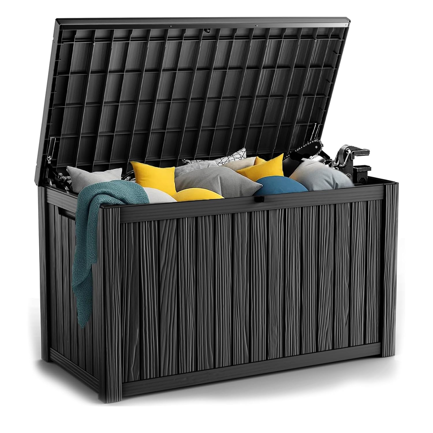 180Gal Lockable Resin Deck Box - Gardening Tools Of reseña y precio